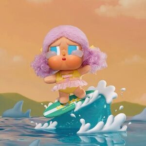 Popmart Crybaby Vacation Mode On Let’s Surf Vinyl Plush Pendant US Ready To Ship